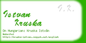 istvan kruska business card